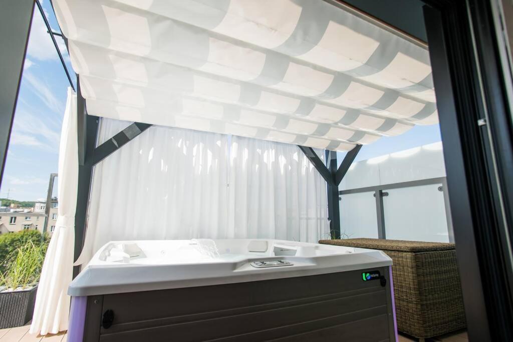 Apartament Luksusowy penthouse z jacuzzi i widokiem na morze Gdynia Zewnętrze zdjęcie